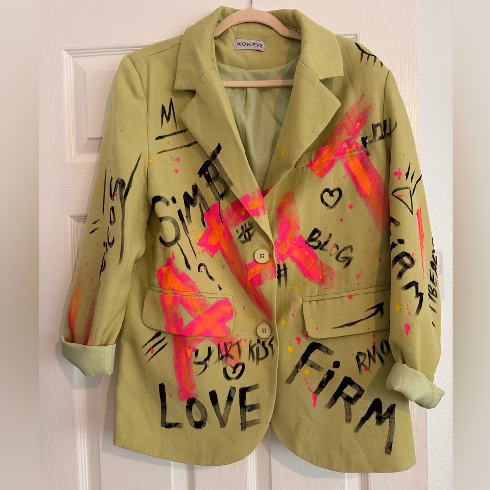 KOKER Graffiti Blazer in Chartruese